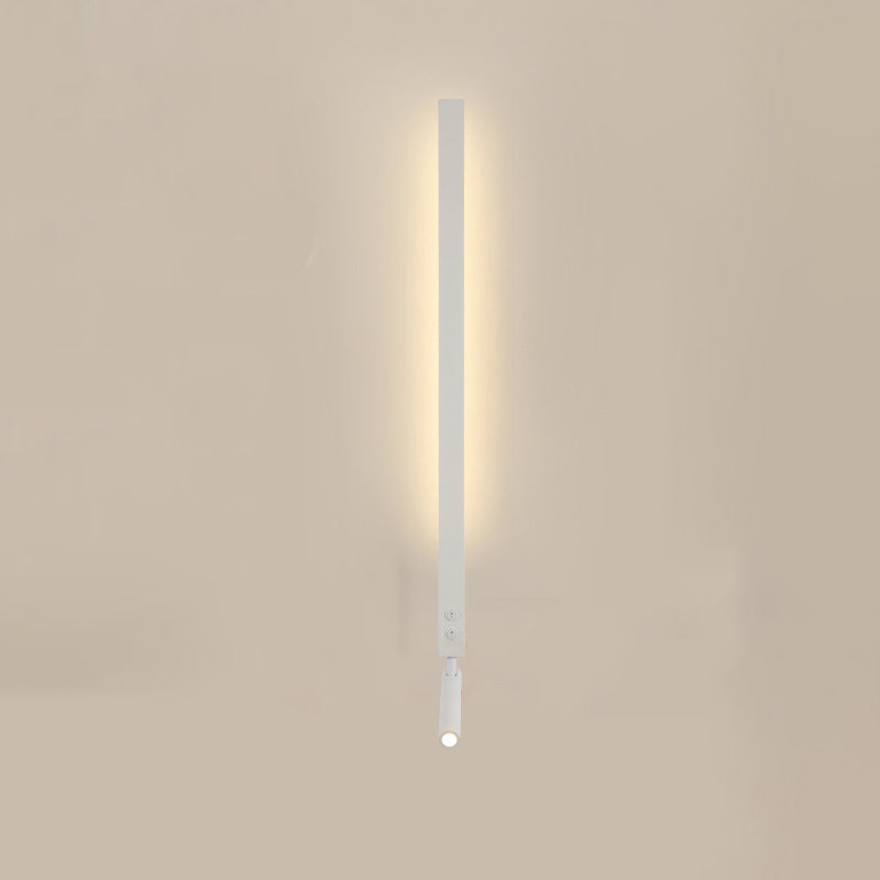 Stile moderno a forma lineare murale sconce metallo 1 luce da parete per camera da letto