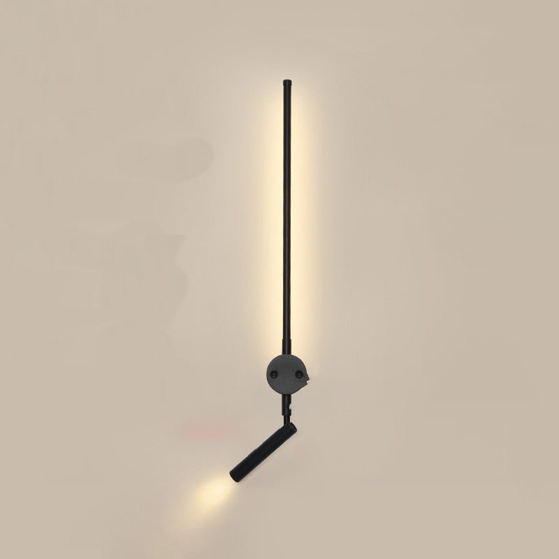 Stile moderno a forma lineare murale sconce metallo 1 luce da parete per camera da letto
