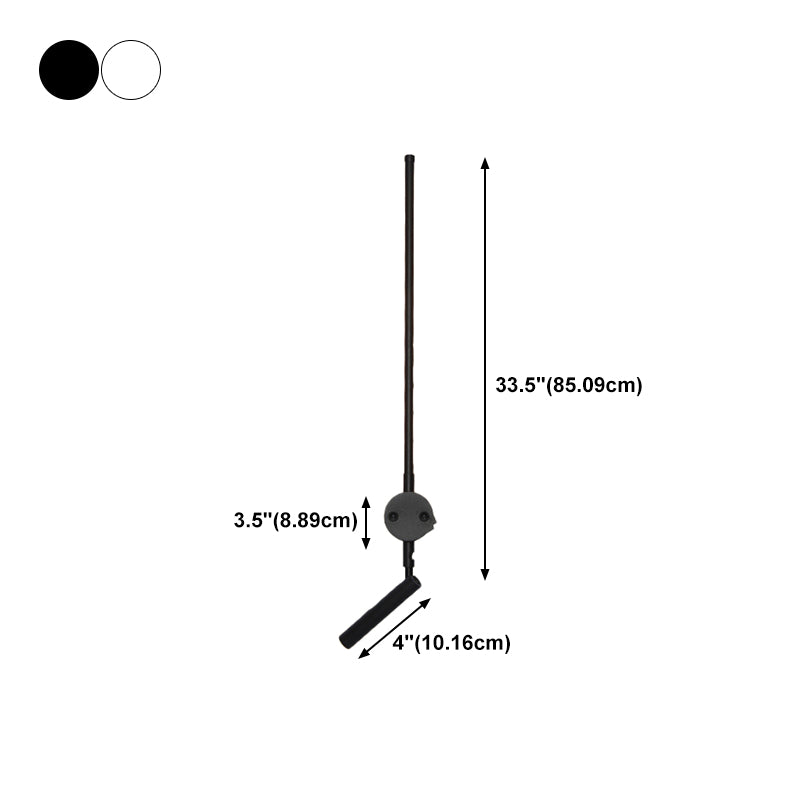 Stile moderno a forma lineare murale sconce metallo 1 luce da parete per camera da letto