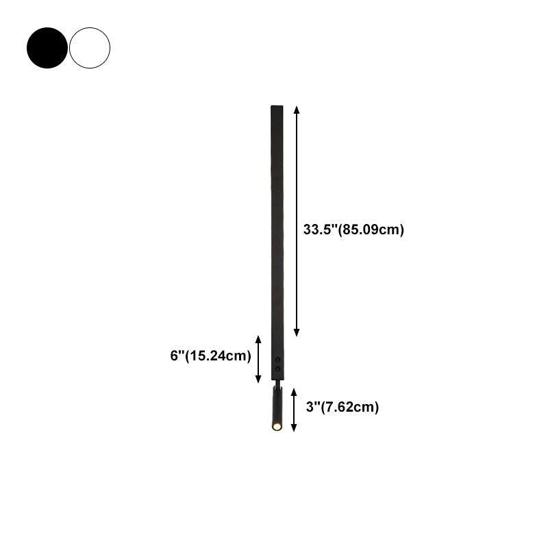 Stile moderno a forma lineare murale sconce metallo 1 luce da parete per camera da letto