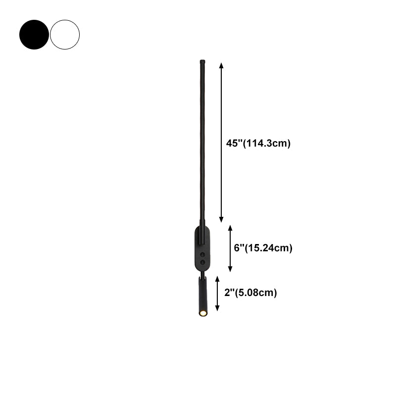 Stile moderno a forma lineare murale sconce metallo 1 luce da parete per camera da letto