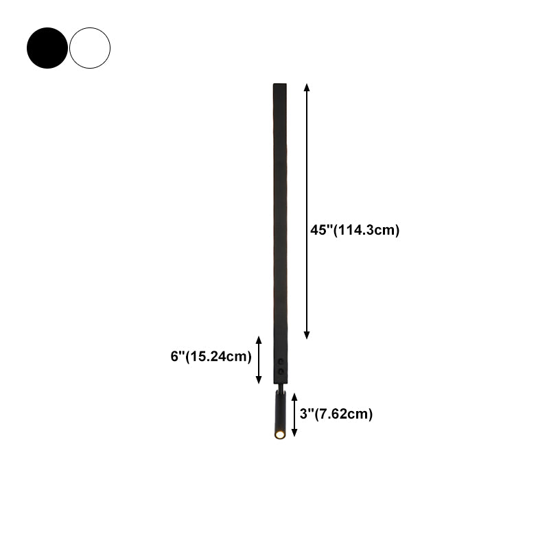 Stile moderno a forma lineare murale sconce metallo 1 luce da parete per camera da letto