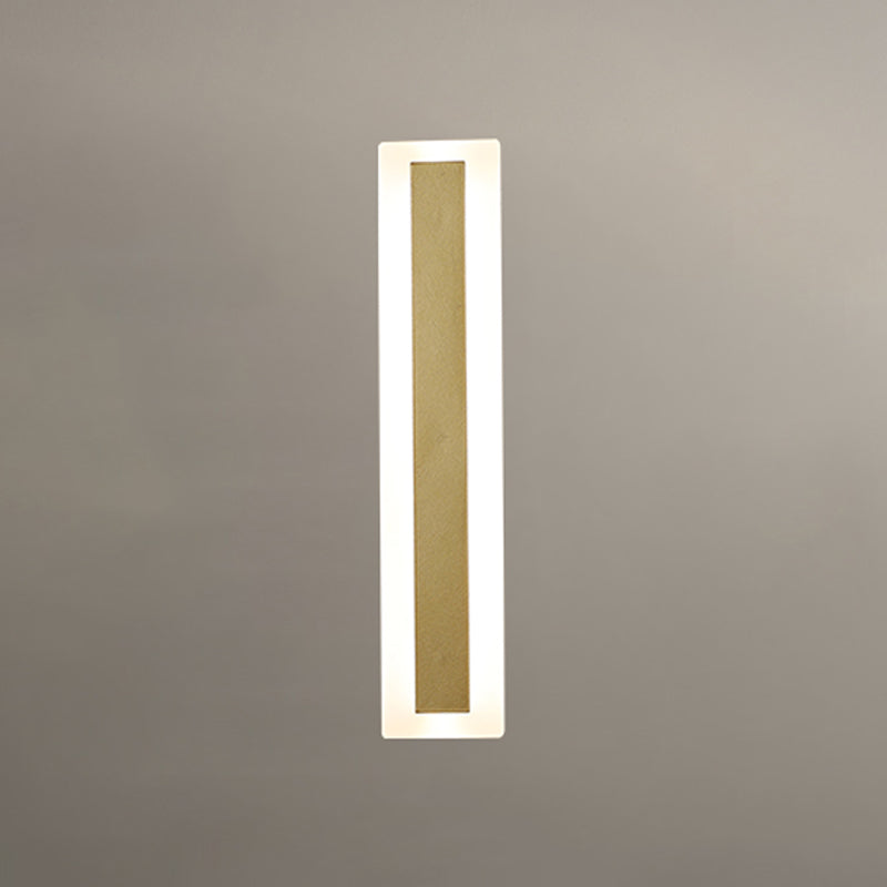 Metal Linear Shape Wall Mount Lighting Modern 1-Light Wall Mount Light Fixture in Gold