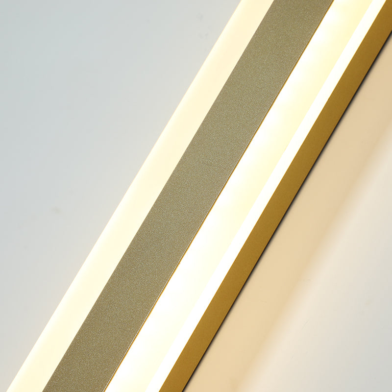 Metal Linear Shape Wall Mount Lighting Modern 1-Light Wall Mount Light Fixture in Gold