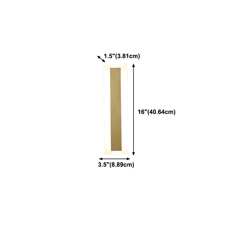 Metal Linear Shape Wall Mount Lighting Modern 1-Light Wall Mount Light Fixture in Gold