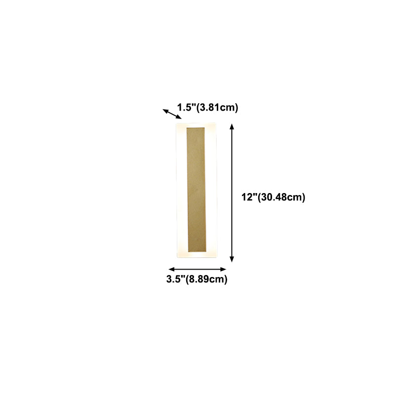 Metal Linear Shape Wall Mount Lighting Modern 1-Light Wall Mount Light Fixture in Gold