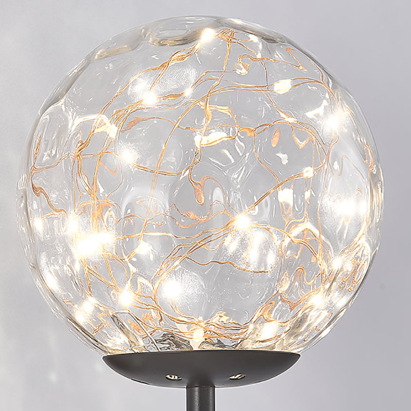 Estilo moderno de forma esférica de vidrio apliques de pared 1 iluminación de pared de luz para junto