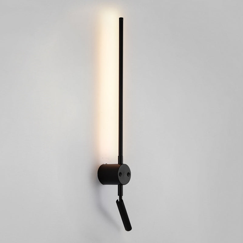 Stile moderno a forma lineare murale sconce metallo 2 illuminazione da parete per lettura