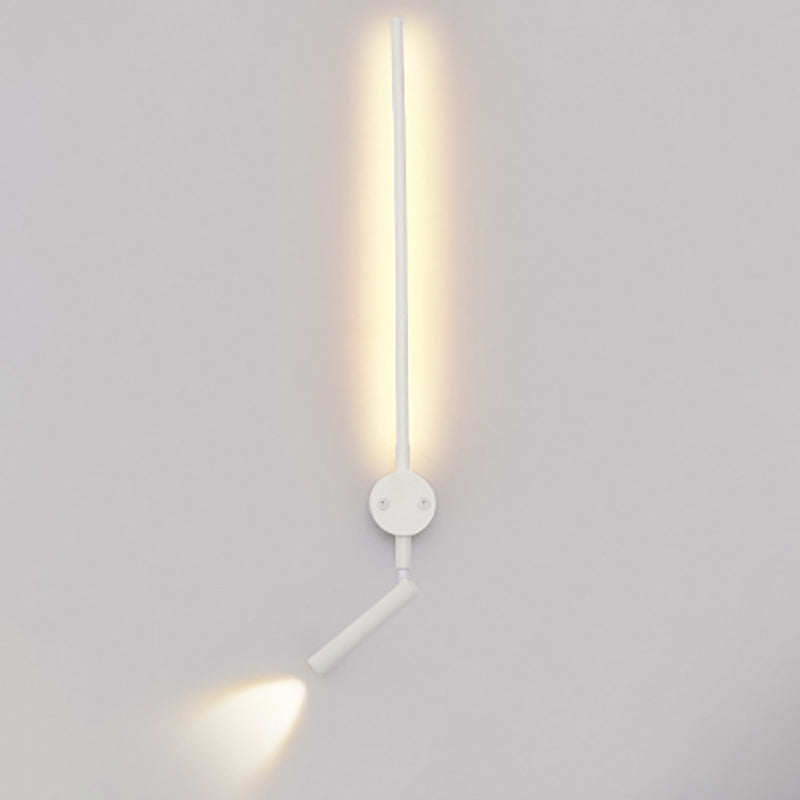 Stile moderno a forma lineare murale sconce metallo 2 illuminazione da parete per lettura