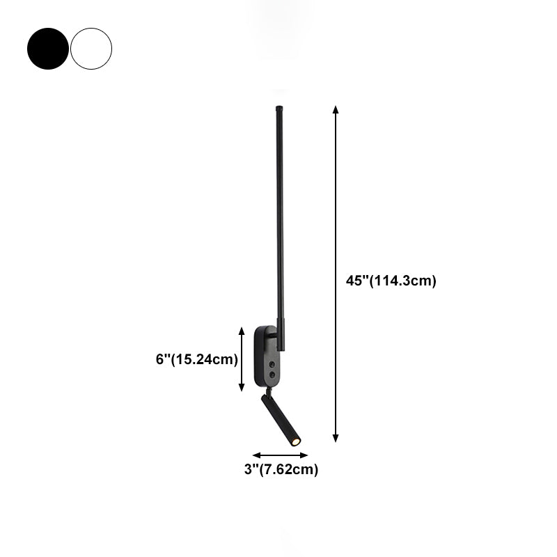 Stile moderno a forma lineare murale sconce metallo 2 illuminazione da parete per lettura