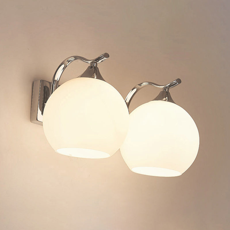 Metalen bol vorm muurlicht Noordse stijl muur sconce met glas voor woonkamer