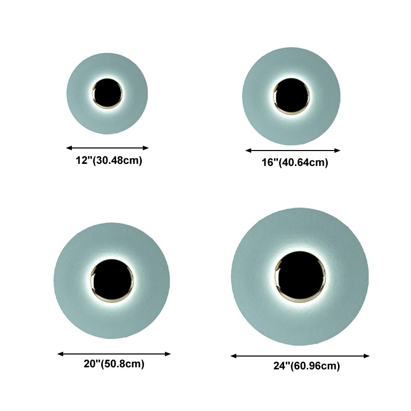 Luz de pared de estilo posmoderno Luz de apliques de pared de 1 luz con sombra de hierro para sala de estar