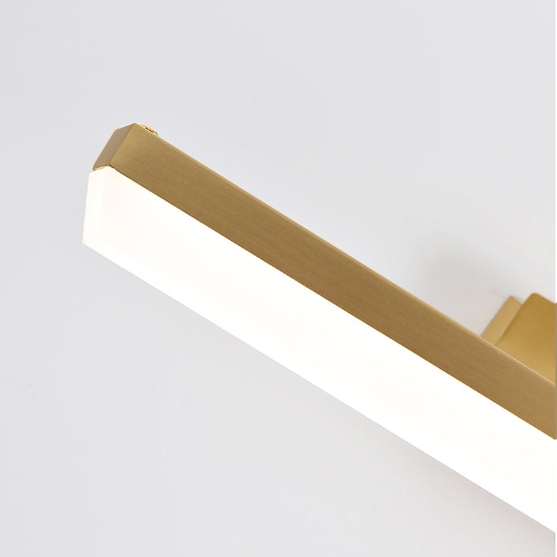 Linear Shape Contemporary Style Vanity Light Metal 1 Light LED Mirror Light for Bathroom