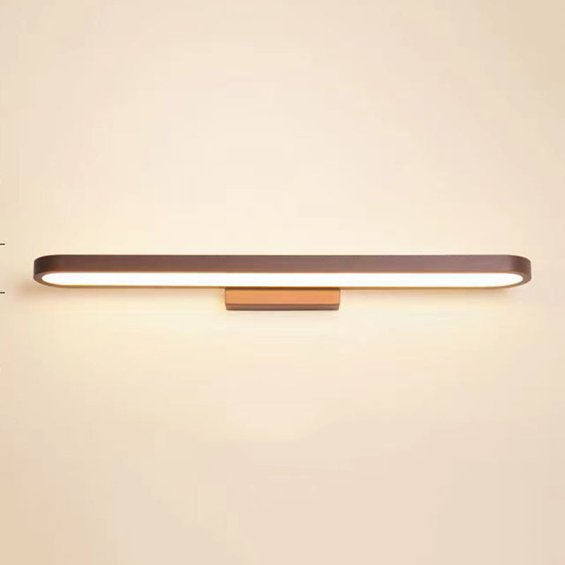 Modern LED Vanity Light Strip Shape Mirror Front Light with Acrylic Shade for Bathroom