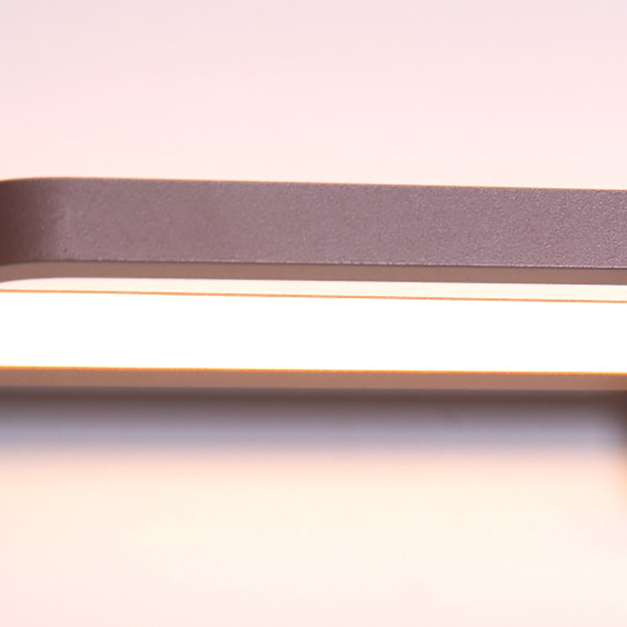 Modern LED Vanity Light Strip Shape Mirror Front Light with Acrylic Shade for Bathroom