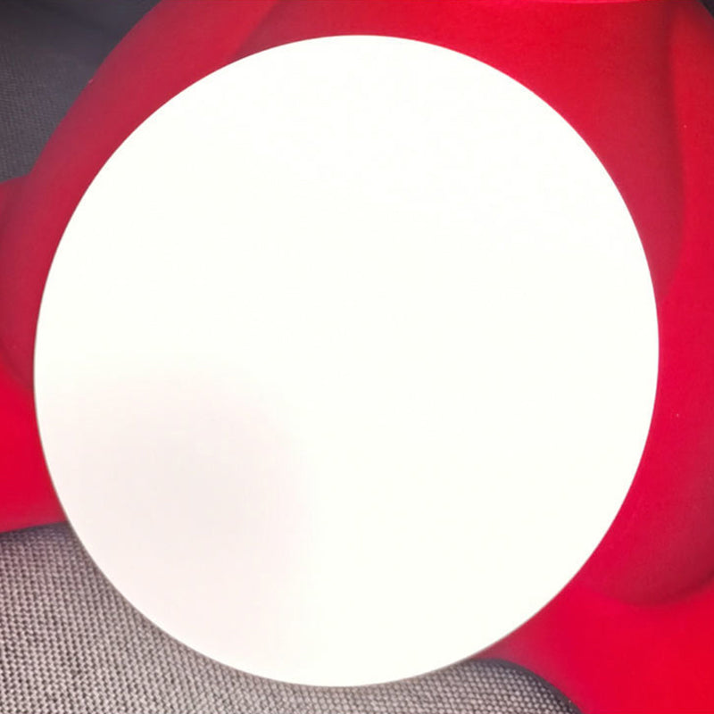 Lámpara de mesa de oso de macarrones 1 luces de escritorio con sombra de vidrio para dormitorio