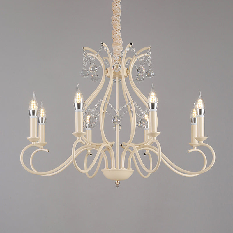 Traditional Unique Chandelier Lights Crystal Chandelier Lighting Fixtures in White