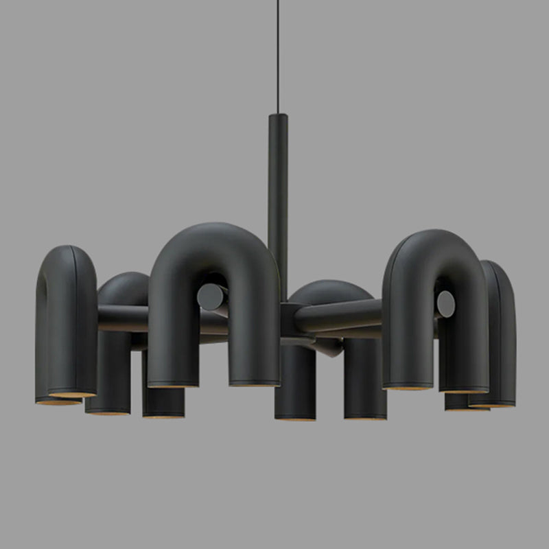 Modern Style Acrylic Metal Chandelier Light Living Room Pendant Light Fixture