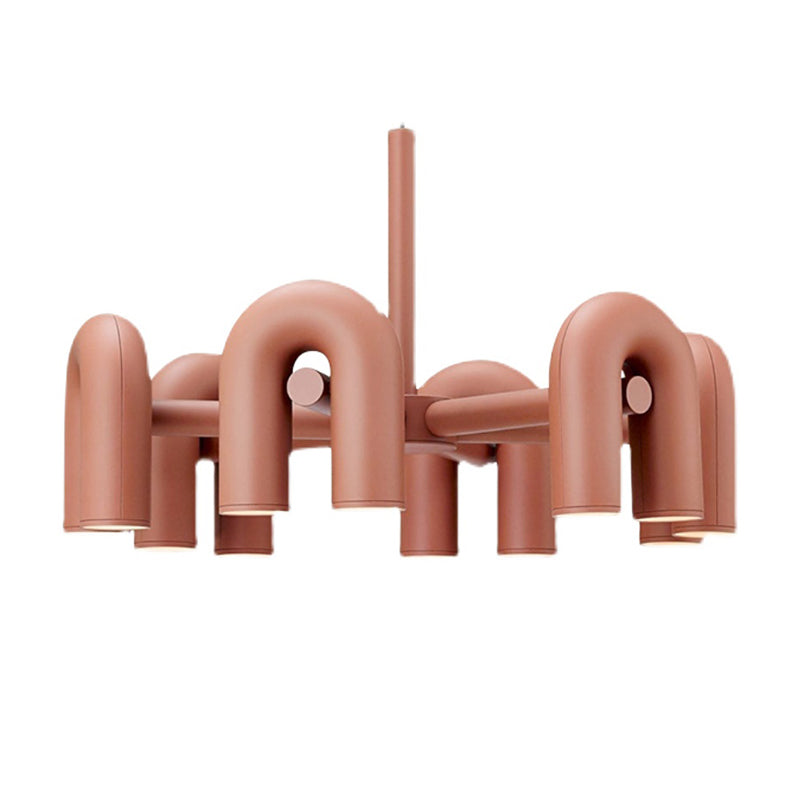 Modern Style Acrylic Metal Chandelier Light Living Room Pendant Light Fixture