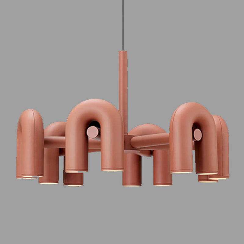 Modern Style Acrylic Metal Chandelier Light Living Room Pendant Light Fixture