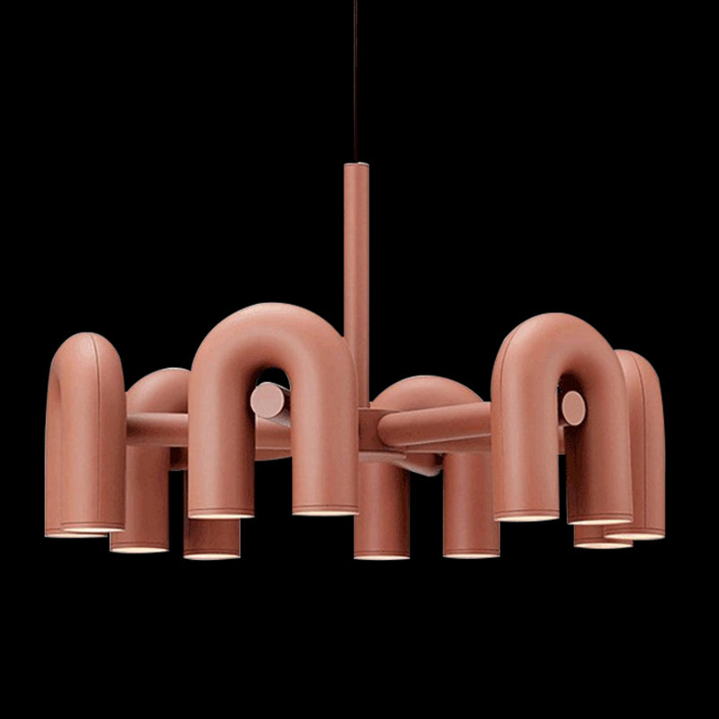 Modern Style Acrylic Metal Chandelier Light Living Room Pendant Light Fixture