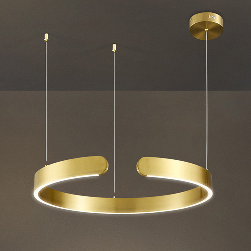 Linear Pendant Lighting Fixture Modern Style LED Hanging Chandelier for Sitting Room
