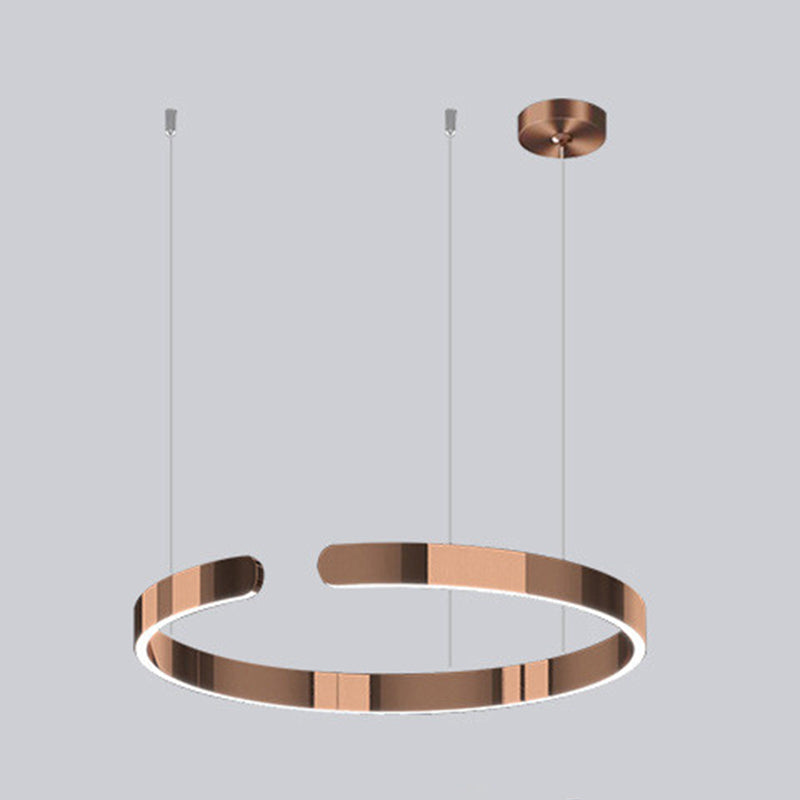 Linear Pendant Lighting Fixture Modern Style LED Hanging Chandelier for Sitting Room