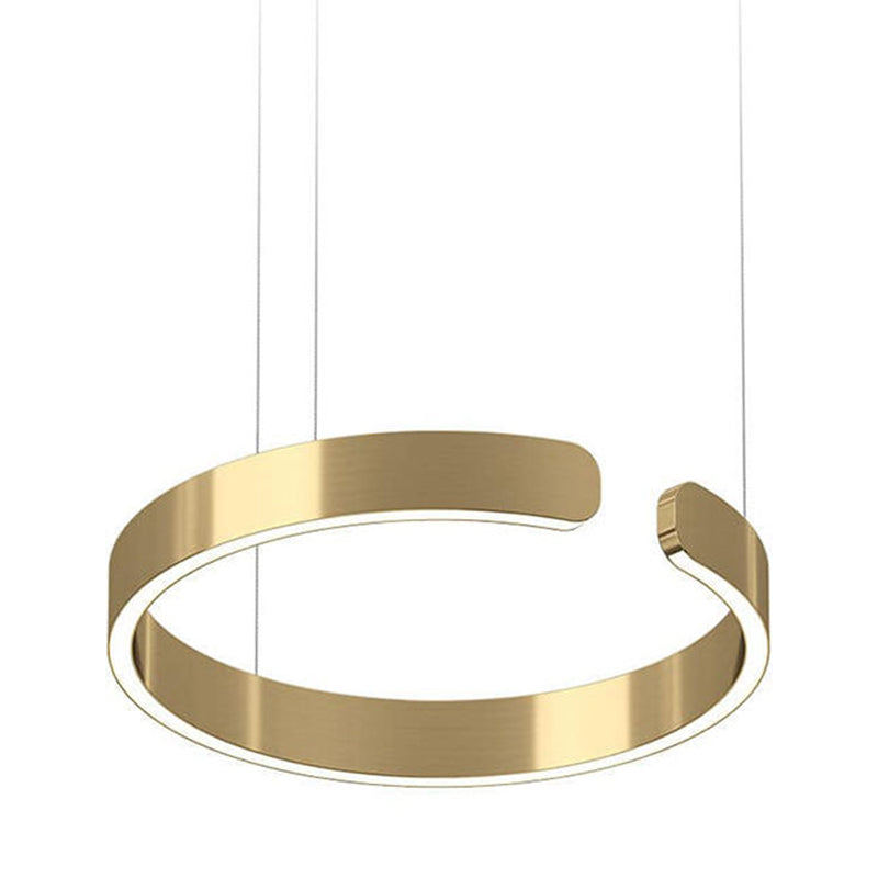 Linear Pendant Lighting Fixture Modern Style LED Hanging Chandelier for Sitting Room