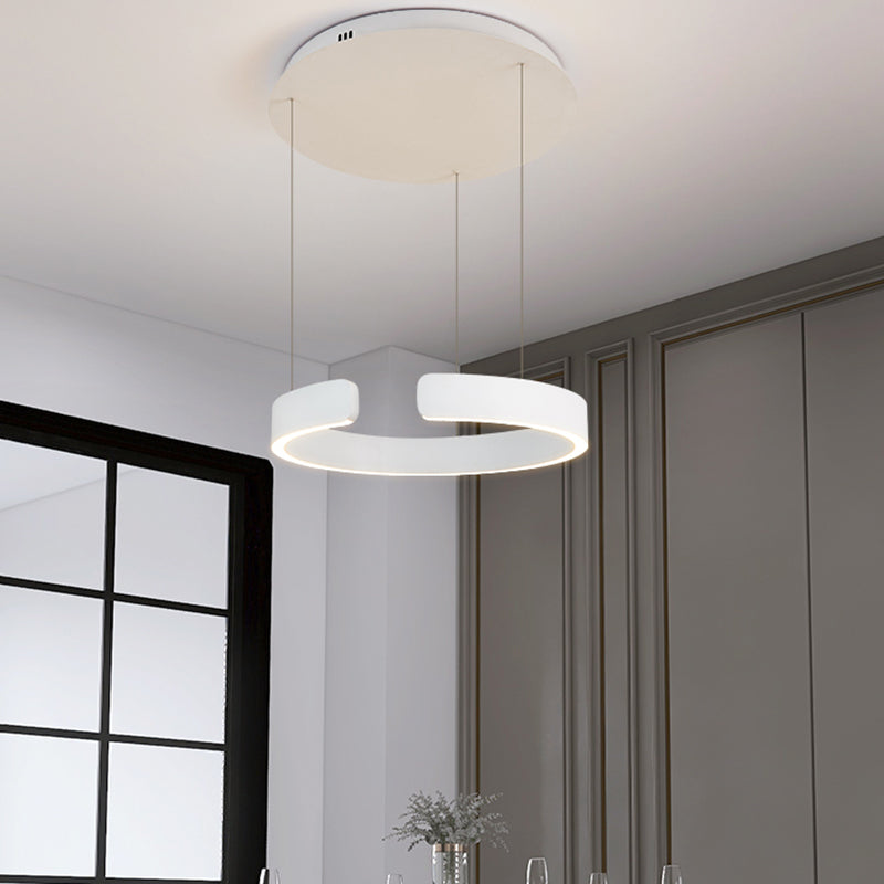 Linear Pendant Lighting Fixture Modern Style LED Hanging Chandelier for Sitting Room