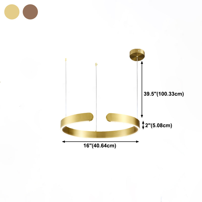 Linear Pendant Lighting Fixture Modern Style LED Hanging Chandelier for Sitting Room