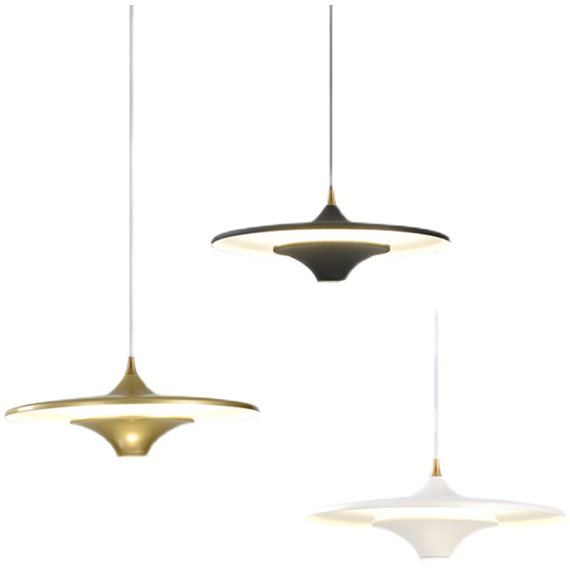 Macaron Style Hanging Light Fixture 1-Light LED Pendant Lamp with Iron Shade for Bedroom