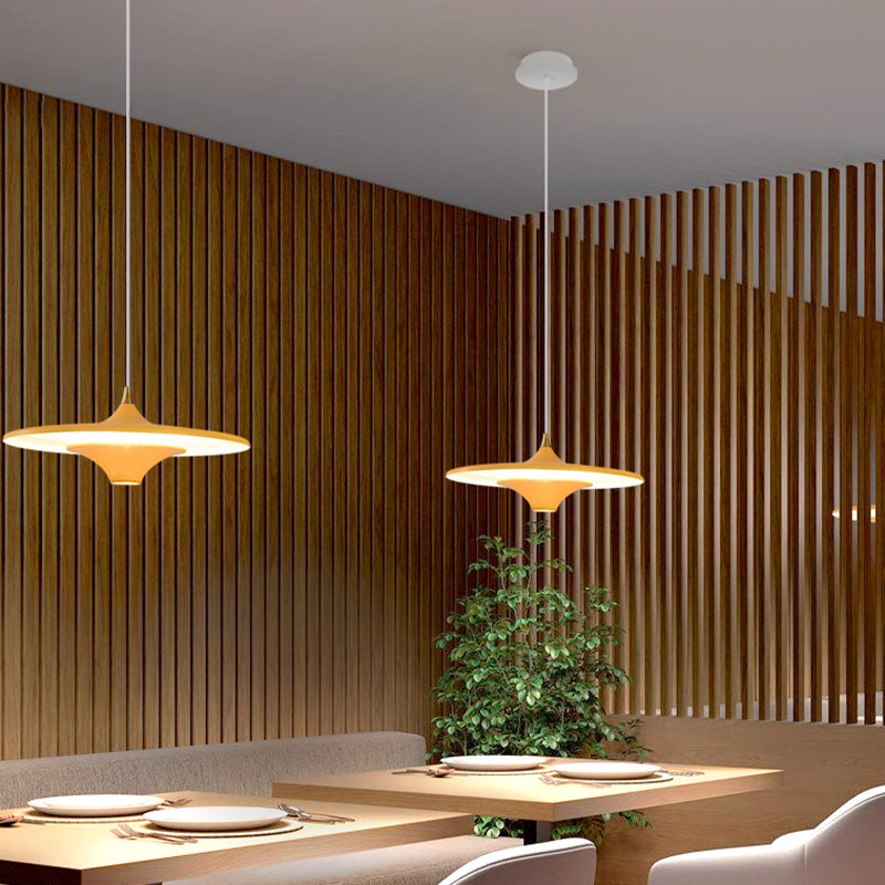 Macaron Style Hanging Light Fixture 1-Light LED Pendant Lamp with Iron Shade for Bedroom