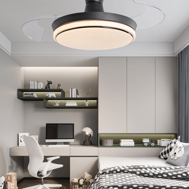 Invisibles Blades ventilateur de la fréquence de lumière Conversion de la chambre pour enfants LED LED LETHER