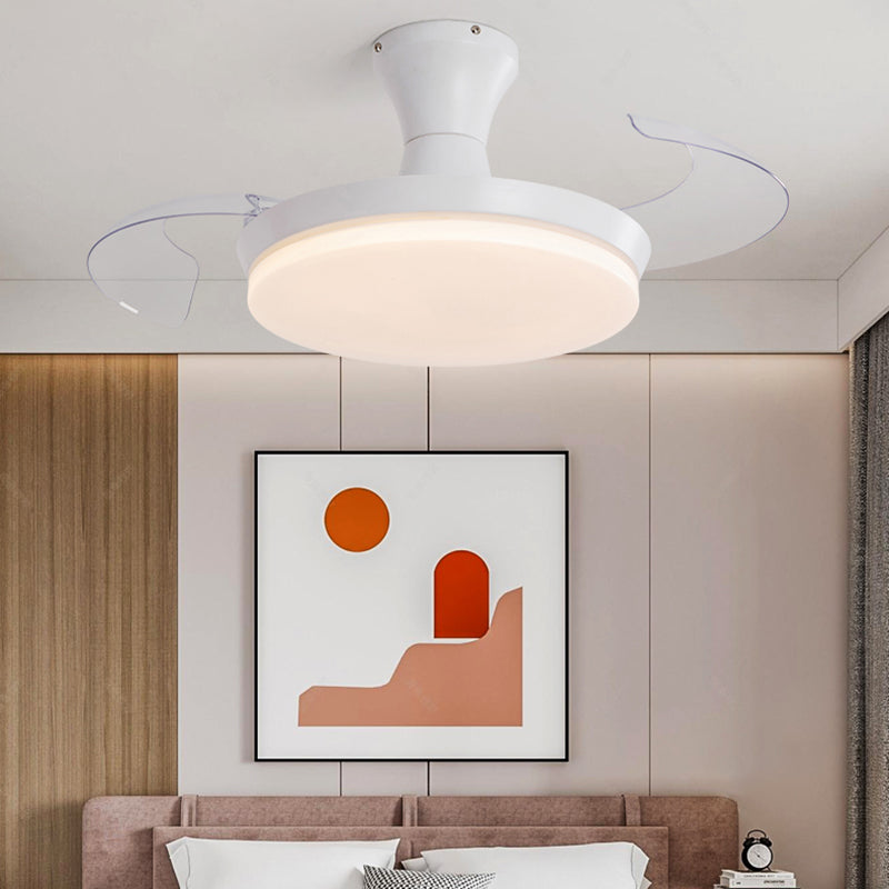 Invisibles Blades ventilateur de la fréquence de lumière Conversion de la chambre pour enfants LED LED LETHER