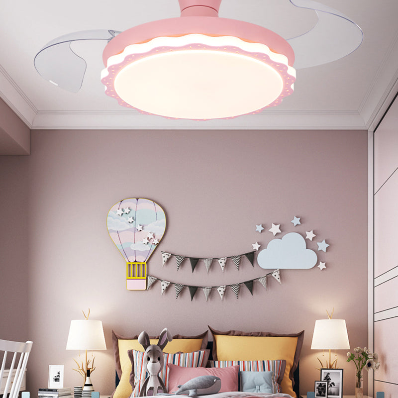 Invisibles Blades ventilateur de la fréquence de lumière Conversion de la chambre pour enfants LED LED LETHER