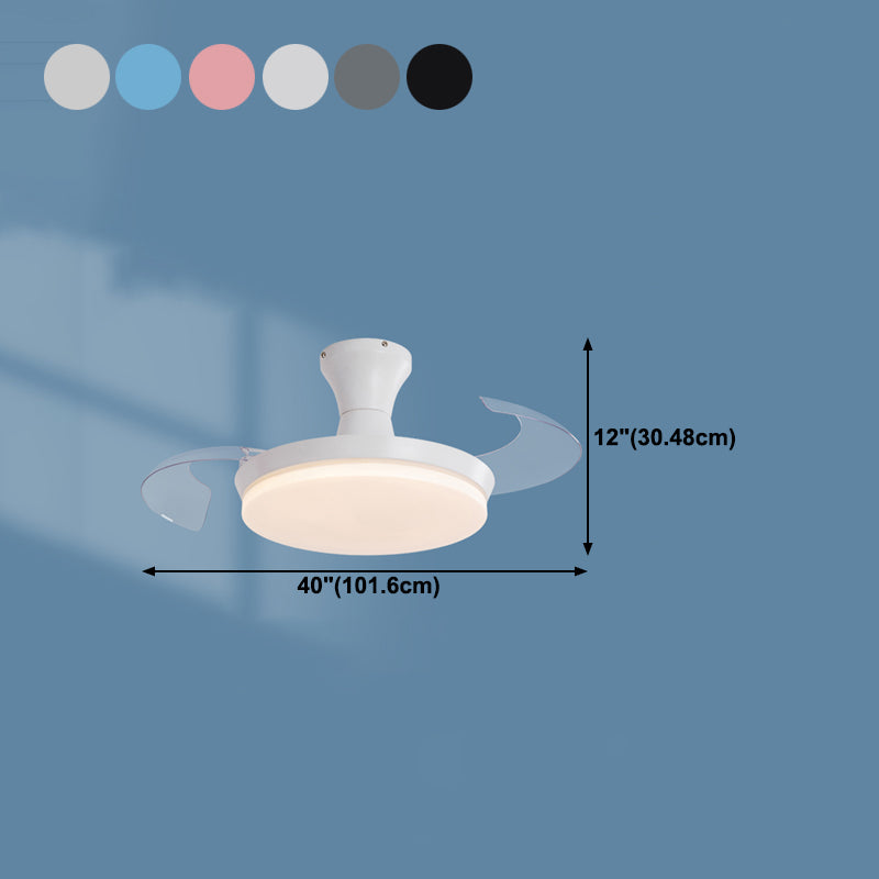 Invisibles Blades ventilateur de la fréquence de lumière Conversion de la chambre pour enfants LED LED LETHER