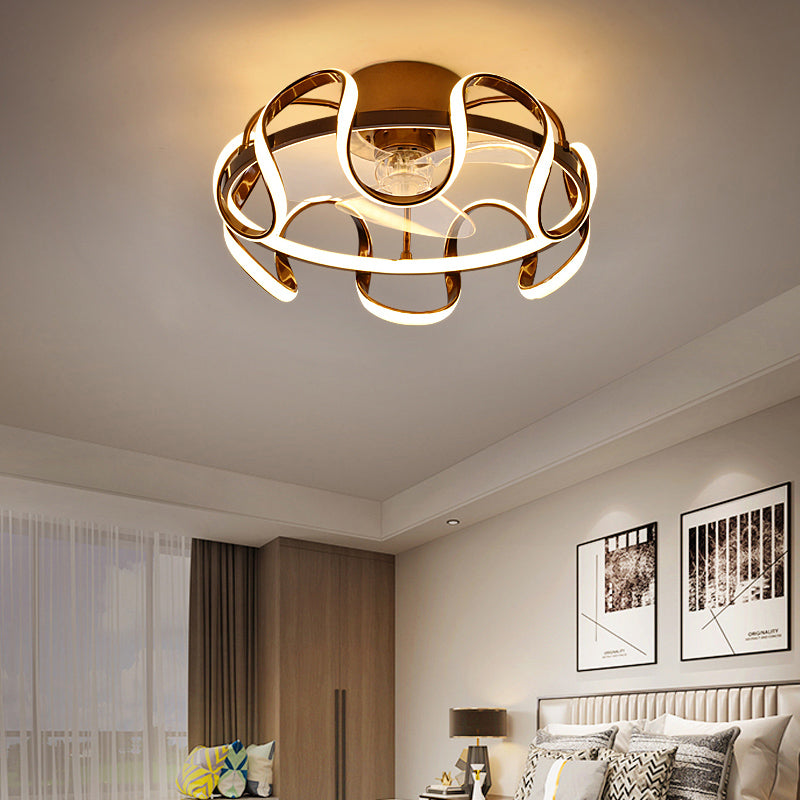 Moderne Deckenventilator Leiche LED Deckenhalterung mit Metall für Schlafzimmer