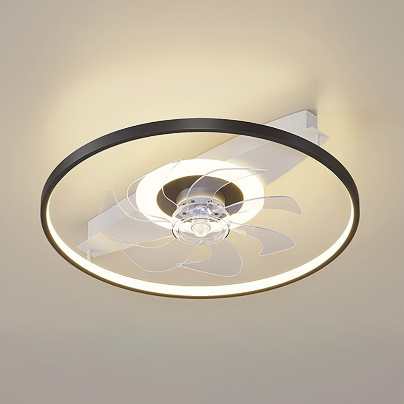 Géométrie de la lampe de la lampe à fans de plafond de style simple moderne
