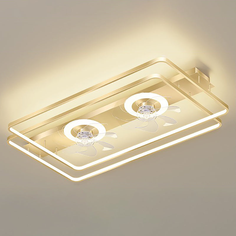 Géométrie de la lampe de la lampe à fans de plafond de style simple moderne