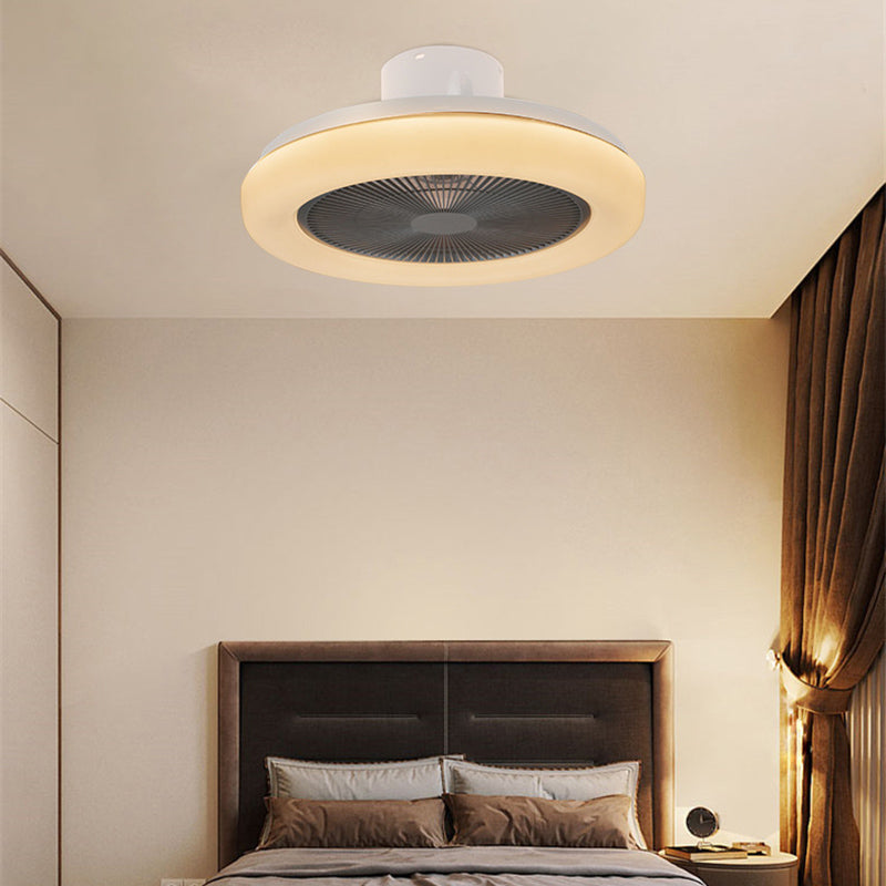 Moderno semplice ventola a soffitto a soffitto a forma di forma a ventola a soffitto LED per soggiorno