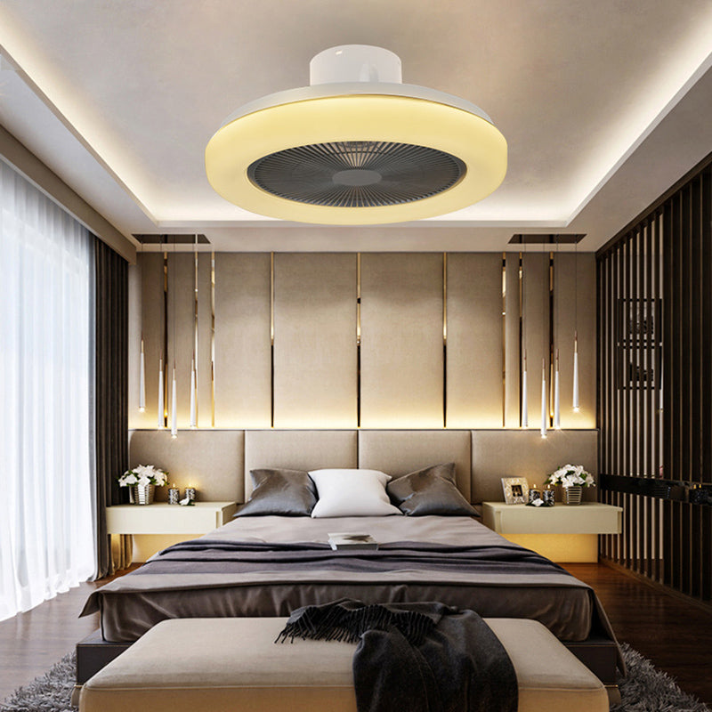 Moderno semplice ventola a soffitto a soffitto a forma di forma a ventola a soffitto LED per soggiorno