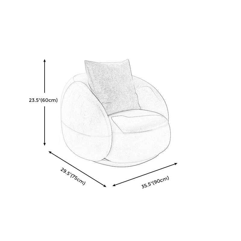 Beige Scandinavian Curved Sofa Tight Back Couch with Tuxedo Arm