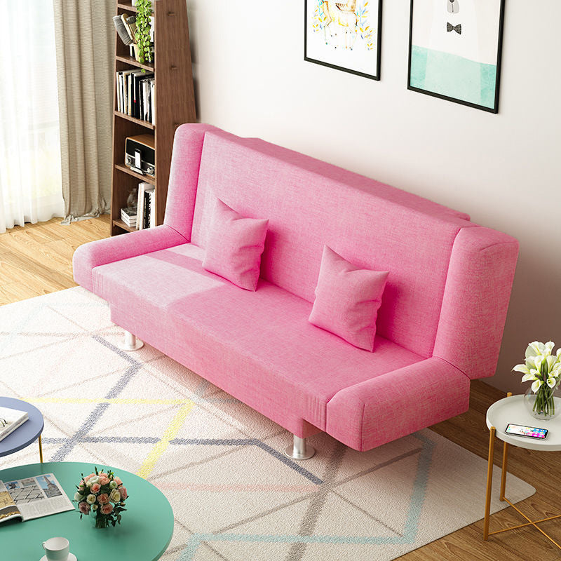 Modern Linen Sofa 23"W Tight Back Armless Couch for Living Room