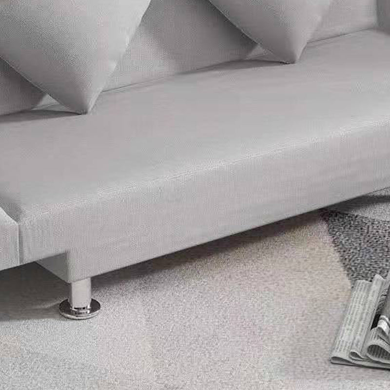 Modern Linen Sofa 23"W Tight Back Armless Couch for Living Room