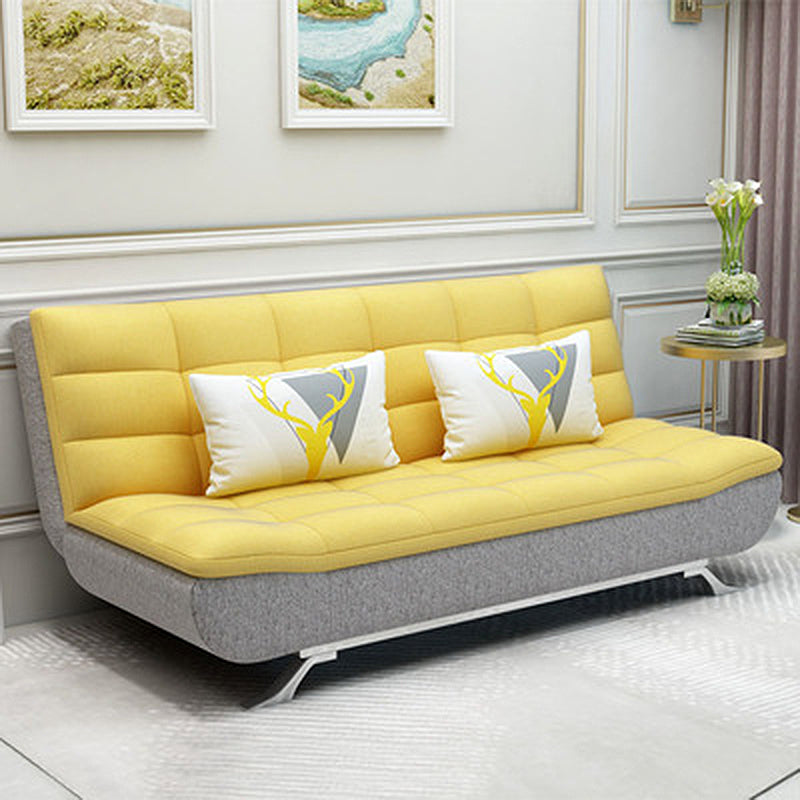 74.80" L√ó 34.65" W √ó 35.43" H Linen Slipcovered Couch Armless Sofa with Biscuit Back