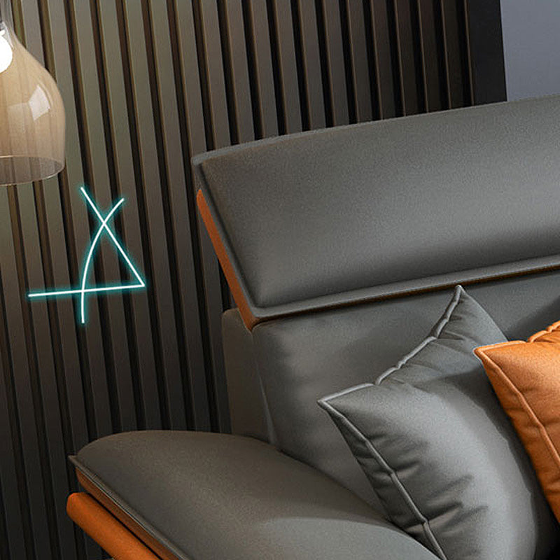 118.11"L x 66.93"W x 37.4"H Modern Fabric Sectional Cushion Back Sofa and Chaise