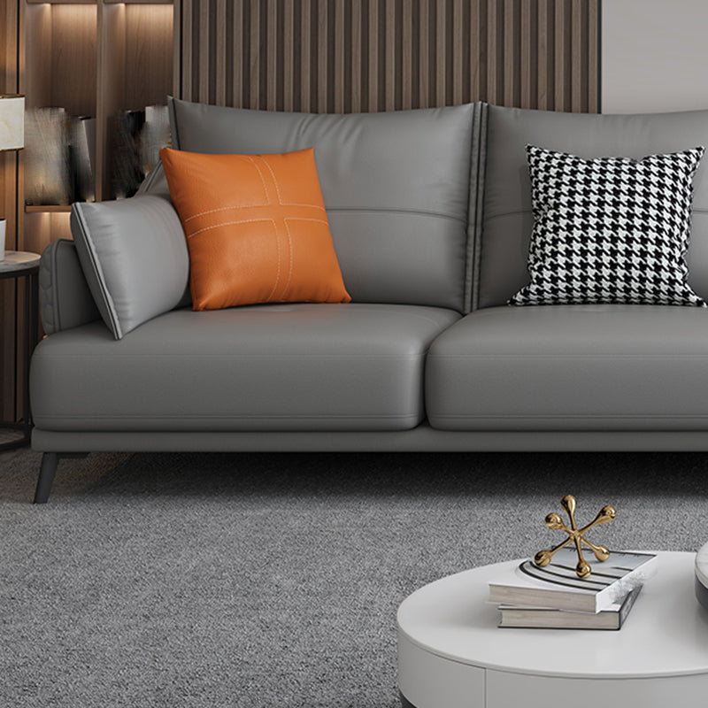 131.88" L x 66.92" W x 33.46" H Genuine Leather Sofa Pillow Top Arm Sectional