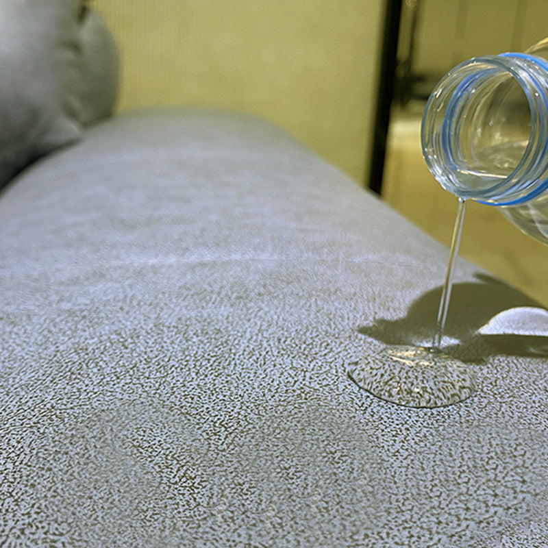 Contemporary Pillow Back Cushions Sectional Fabric/Faux Leather Sofa with Storage