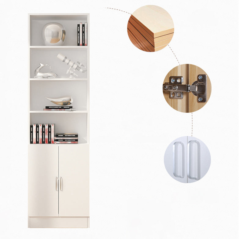Scandinavian Manufactured Wood Standard Bookshelf Vertical Closed Back Bookcase