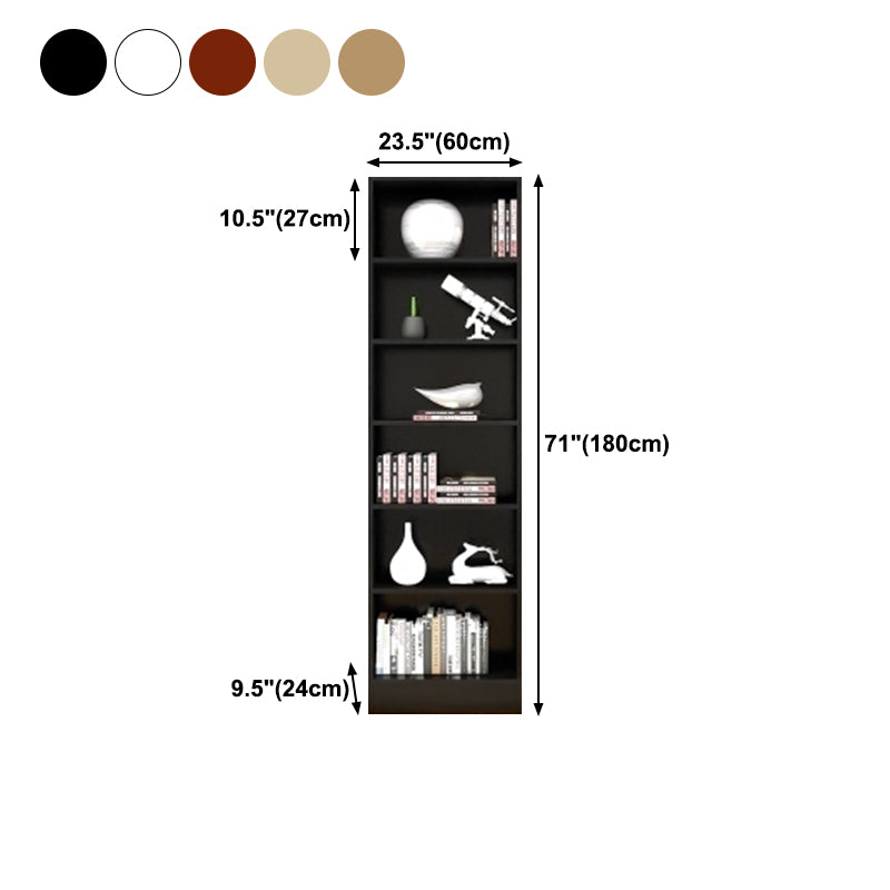Scandinavian Manufactured Wood Standard Bookshelf Vertical Closed Back Bookcase